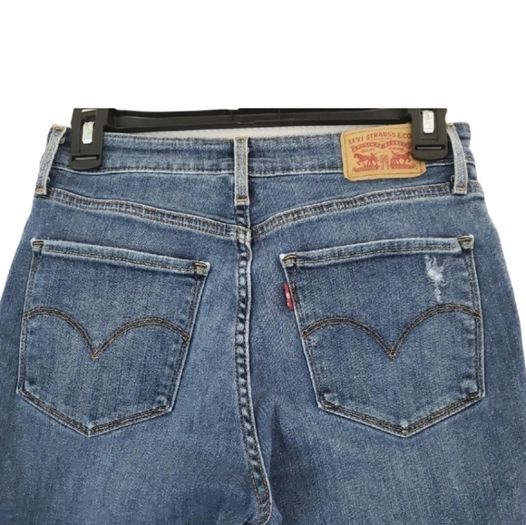 Levi’s Women’s 721 High Rise Skinny Jeans Size 29 Distressed Stretch Denim. - Picture 4 of 12